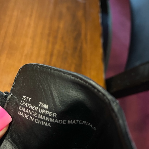 Adam Tucker Black leather  Buckle Ankle Boots - Picture 5 of 7